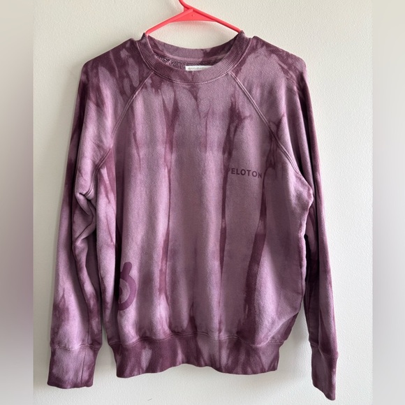 Peleton Spiritual Gangster Sweatshirt purple tie dye sz XS - Picture 2 of 10